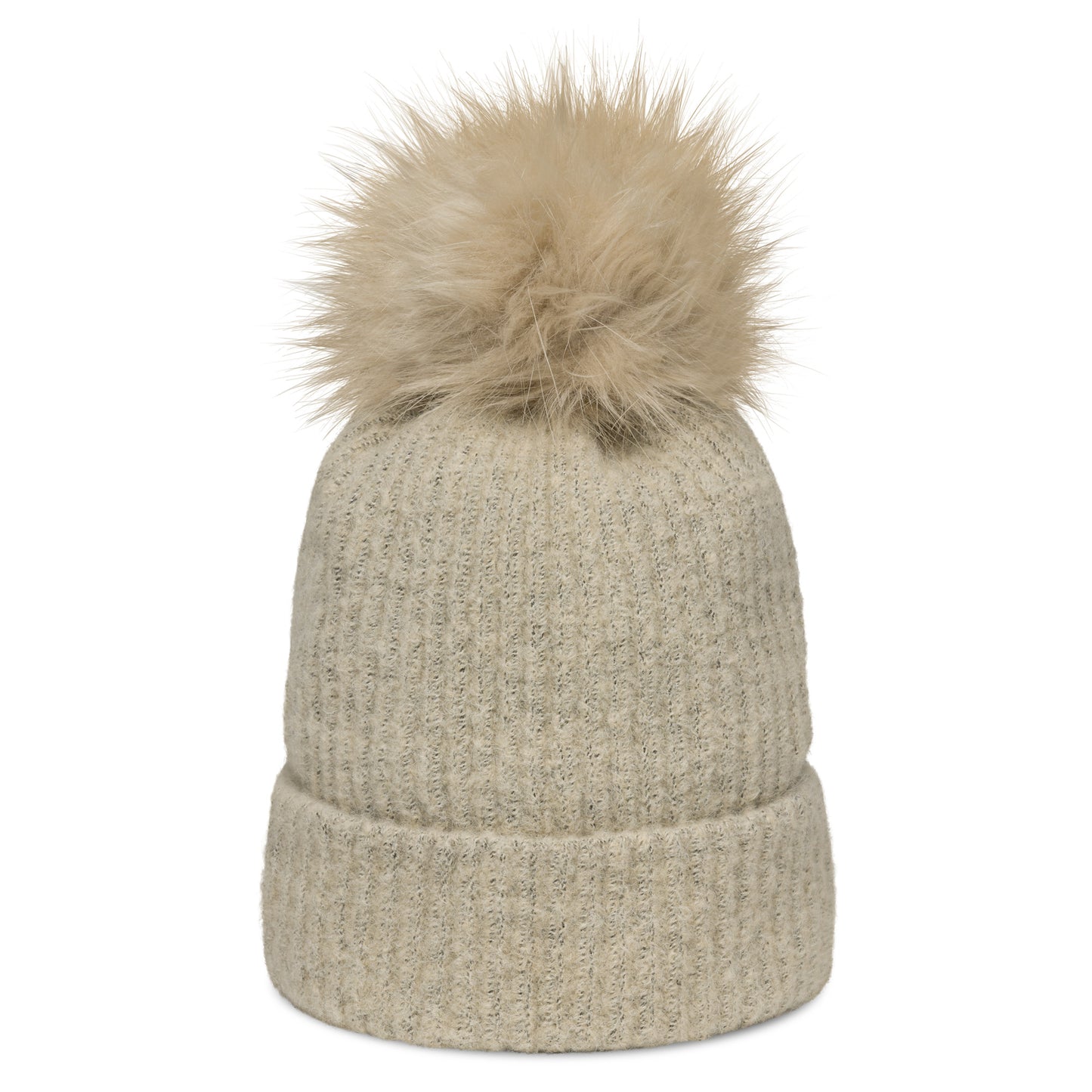 Women's Cross Pom-Pom Beanie