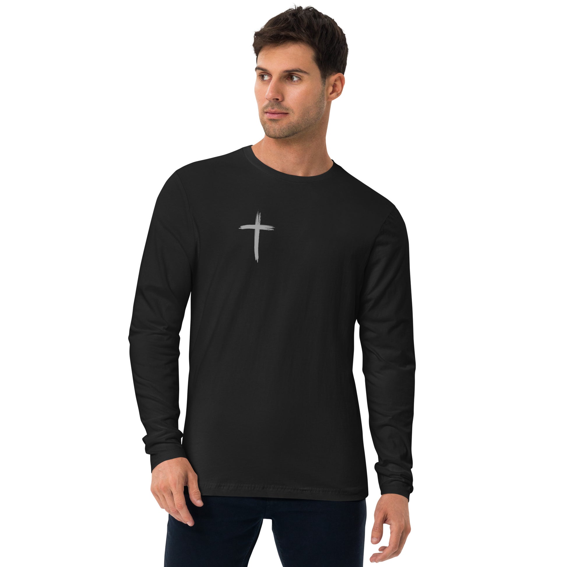 dress shirts with crosses Victorious Mens M Button Dress Shirt Black Cross NEW